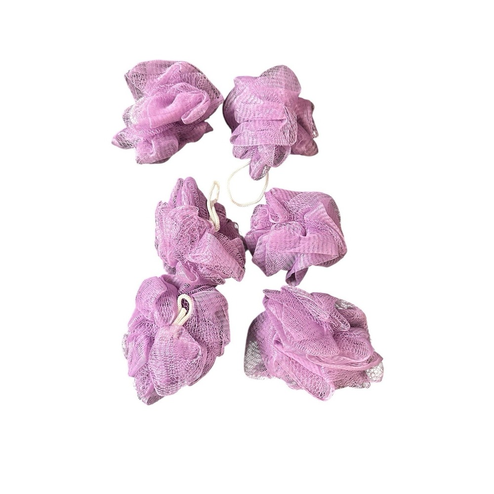 set of 6 new without tags loofahs small mini size PURPLE‎ great for soap making